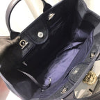 CHL -  Deauville Tote Canvas Bag Dark Blue Denim/White For Women 14.9in/38LO