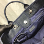 CHL -  Deauville Tote Canvas Bag Dark Blue Denim/White For Women 14.9in/38LO