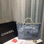 CHL -  Deauville Tote Canvas Bag Light Grey For Women Handbags, Shoulder Bags 15in/38LO A66941