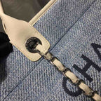 CHL -  Deauville Tote Canvas Bag Light Grey For Women Handbags, Shoulder Bags 15in/38LO A66941