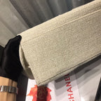 CHL -  Deauville Tote Tweed Canvas Bag Fall/Winter Collection, Beige/Cream/Gold/Multi For Women 15in/38LO