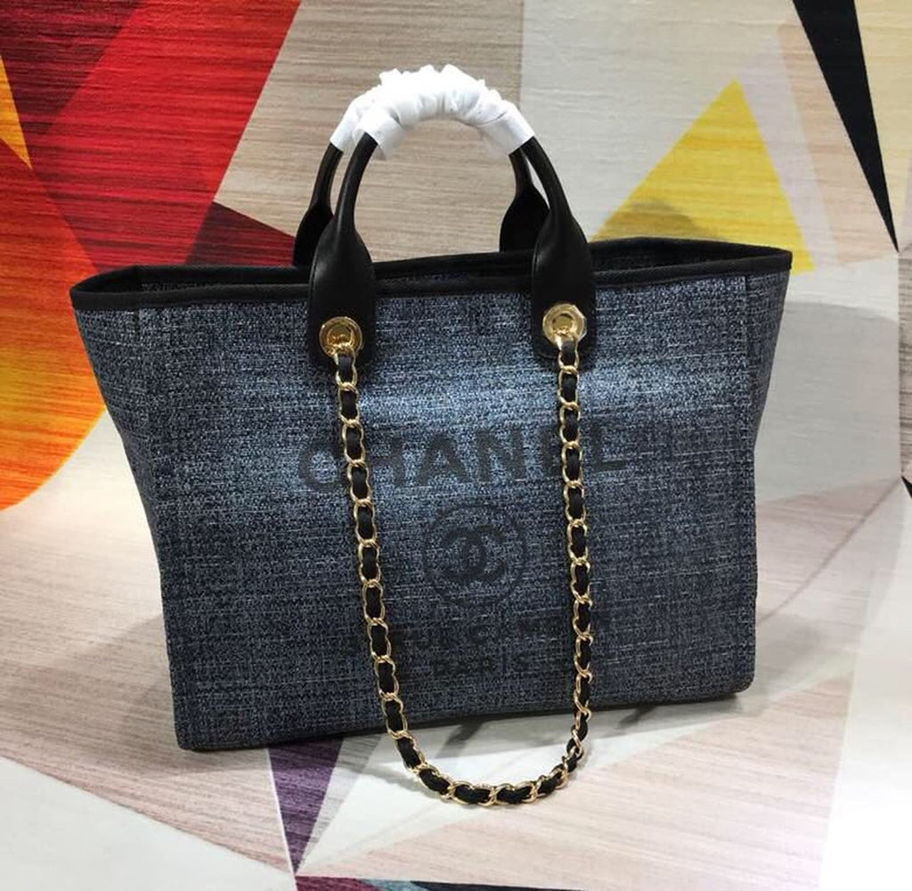 CHL -  Deauville Tote 38LO Black/Dark For Women A66941