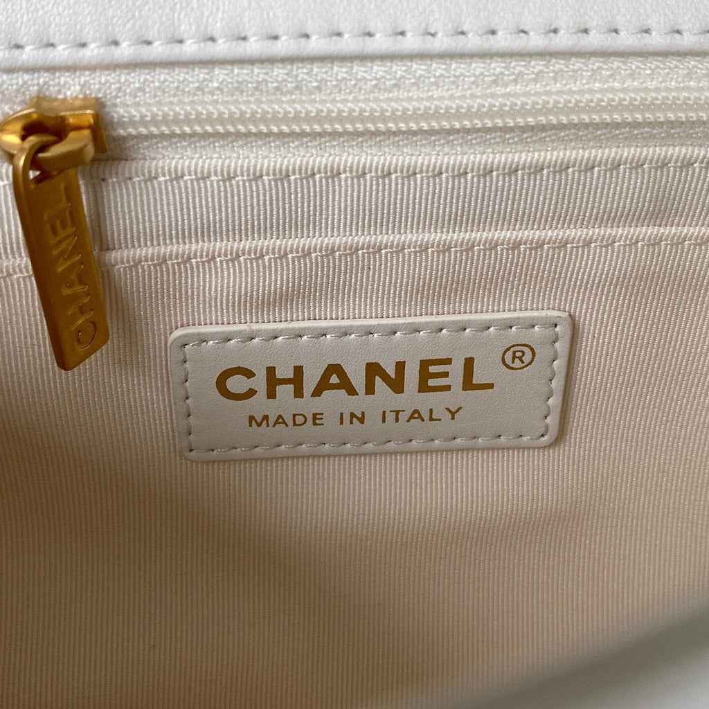 CHL - Small Flap Bag Gold Hardware White For Women Handbags, Shoulder Bags 7.9in/20LO AS3450