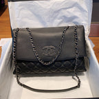 CHL - Flap Bag With Top Handle Black Bag For Women 32LO/12.5in