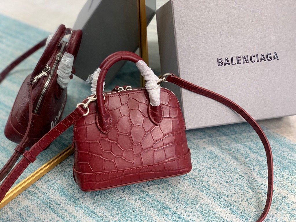 BLN-Ciaga Ville Mini Handbag In Dark Red, For Women,  Bags 4.7in/12LO