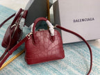 BLN-Ciaga Ville Mini Handbag In Dark Red, For Women,  Bags 4.7in/12LO