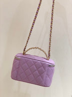 CHL - Small Vanity Case Purple For Women 6.7in/17LO AS3171
