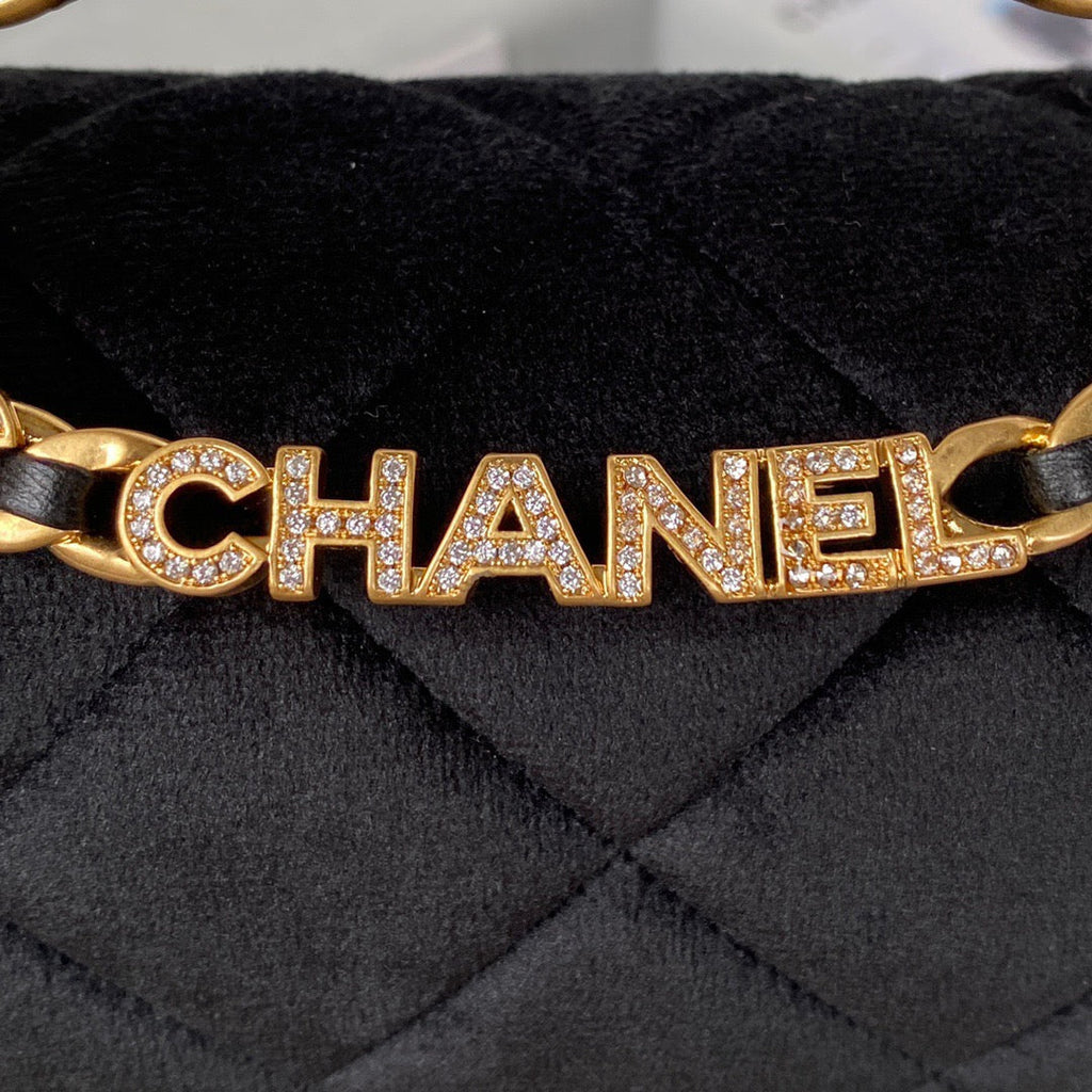 CHL -  Flap Bag Gold Hardware Black For Women Handbags, Shoulder Bags 9.4in/24LO AS3451