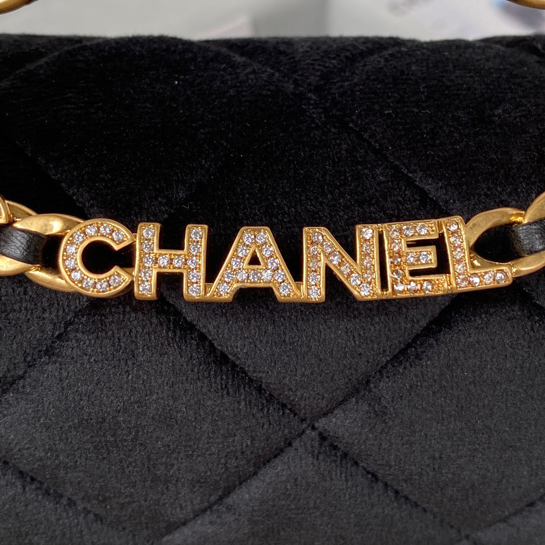CHL -  Flap Bag Gold Hardware Black For Women Handbags, Shoulder Bags 9.4in/24LO AS3451