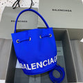 BLN-Ciaga Le Cagole Medium Bucket Bag In Blue, For Women,  Bags 11.8in/30LO