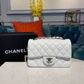 CHL - Small Classic Handbag SilLusso Official - Hardware White For Women Bags, Shoulder And Crossbody Bags 7.8in/20LO A01113