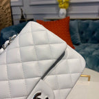 CHL - Small Classic Handbag SilLusso Official - Hardware White For Women Bags, Shoulder And Crossbody Bags 7.8in/20LO A01113