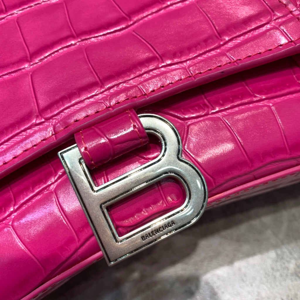 BLN-Ciaga Hourglass Handbag In Dark Pink, For Women,  Bags 9.8in/25LO
