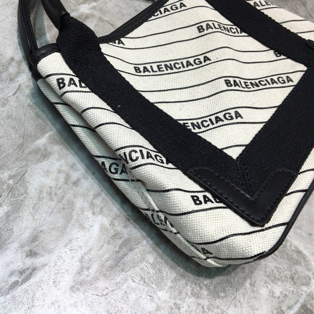 BLN-Ciaga Navy XS Tote Bag In White, For Women,  Bags 12.6in/32LO
