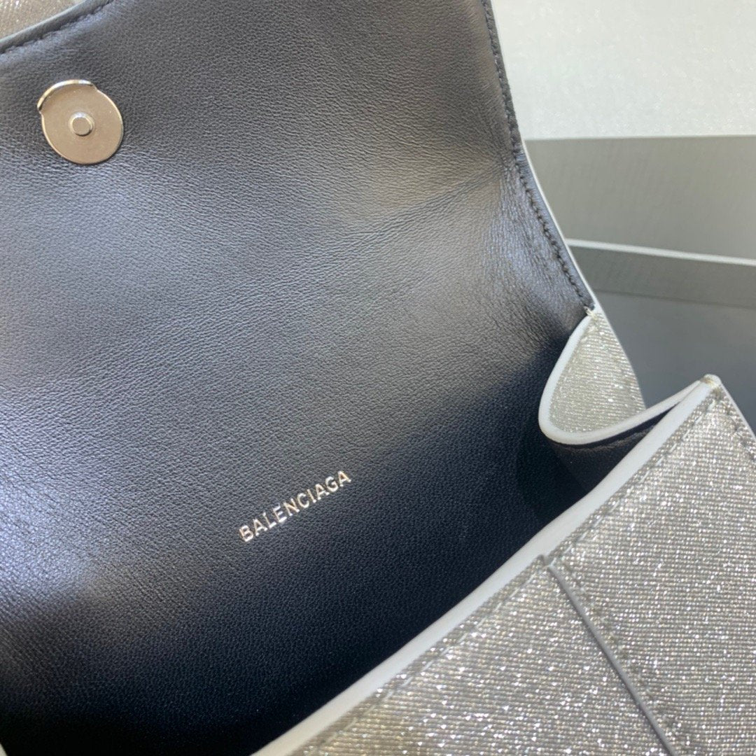 BLN-Ciaga Hourglass XS Handbag In Grey, For Women,  Bags 7.4in/19LO 5928332102G1501