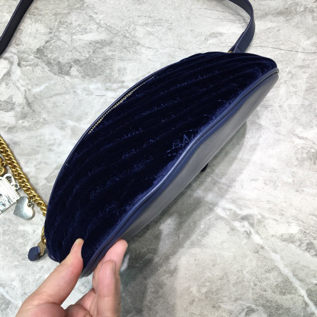 BLN-Ciaga Souvenir XXS Belt Bag In Dark Blue, For Women,  Bags 11.8in/30LO