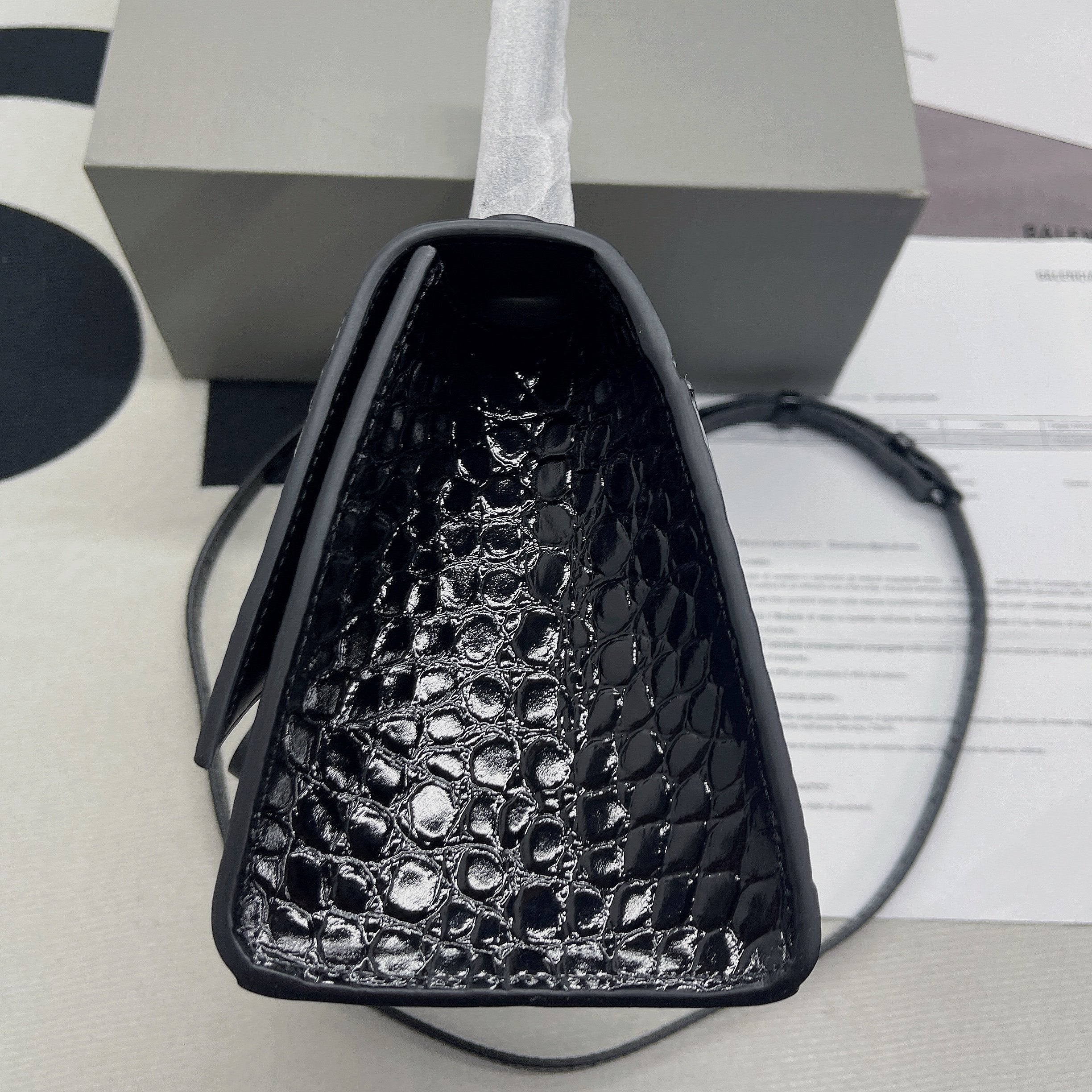 BLN-Ciaga Hourglass Small Handbag In Black, For Women,  Bags 9in/23LO