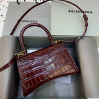 BLN-Ciaga Hourglass Small Handbag In Dark Red, For Women,  Bags 9in/23LO