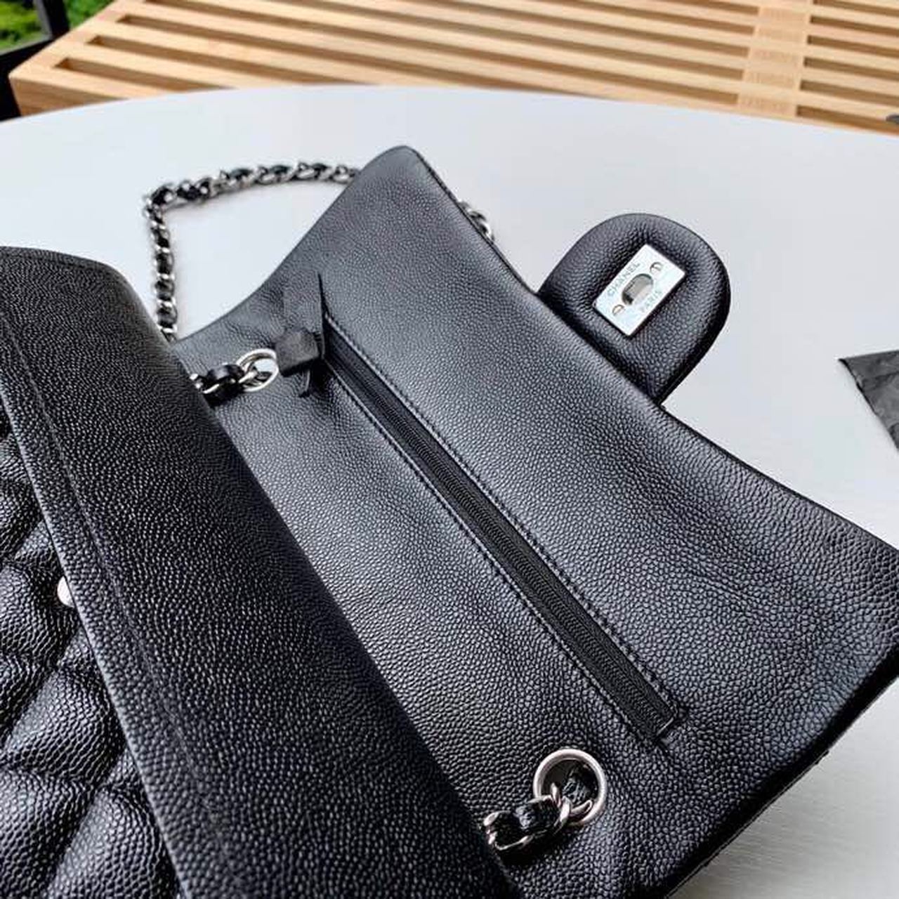 CHL -  Classic Handbag SilLusso Official - Hardware Black For Women Bags, Shoulder And Crossbody Bags 10.2in/26LO A01112