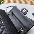 CHL -  Classic Handbag SilLusso Official - Hardware Black For Women Bags, Shoulder And Crossbody Bags 10.2in/26LO A01112