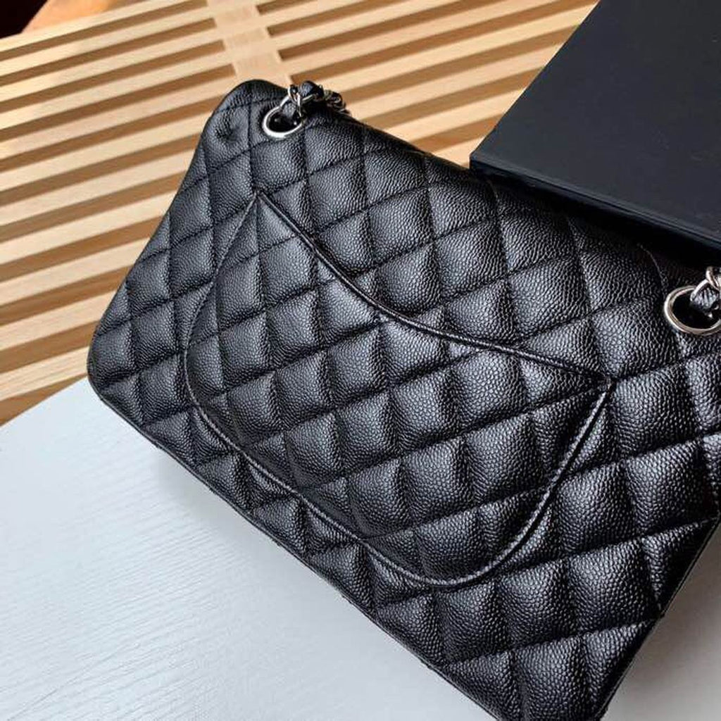 CHL -  Classic Handbag SilLusso Official - Hardware Black For Women Bags, Shoulder And Crossbody Bags 10.2in/26LO A01112