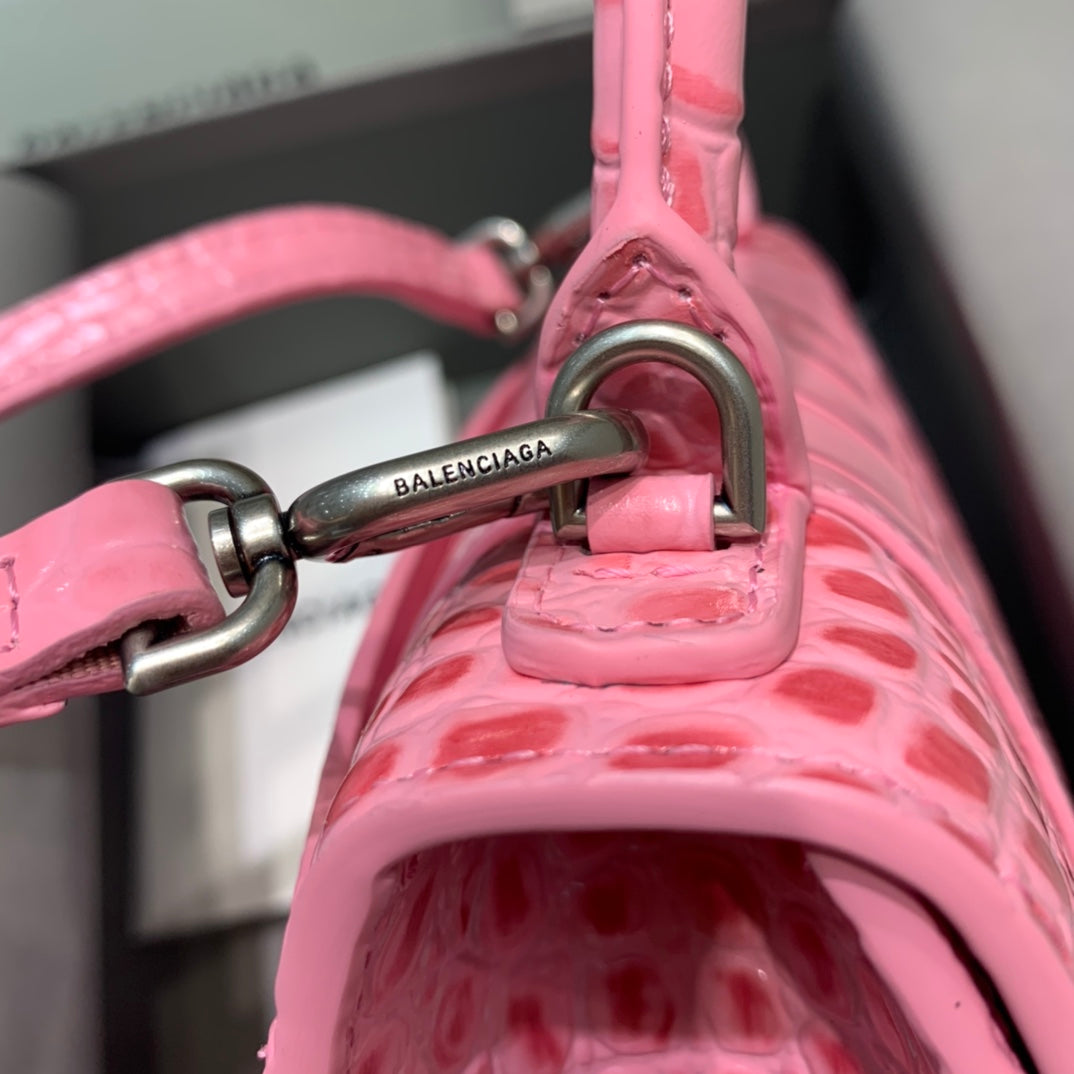 BLN-Ciaga Hourglass XS Handbag In Dark Pink, For Women,  Bags 7.4in/19LO
