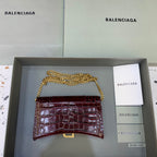 BLN-Ciaga Hourglass Wallet On Chain in Dark Red, For Women,  Bags 7.6in/19LO