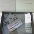 BLN-Ciaga Gossip Small On Chain Shoulder Bag Gray, For Women,  Bags 7.4in/19LO