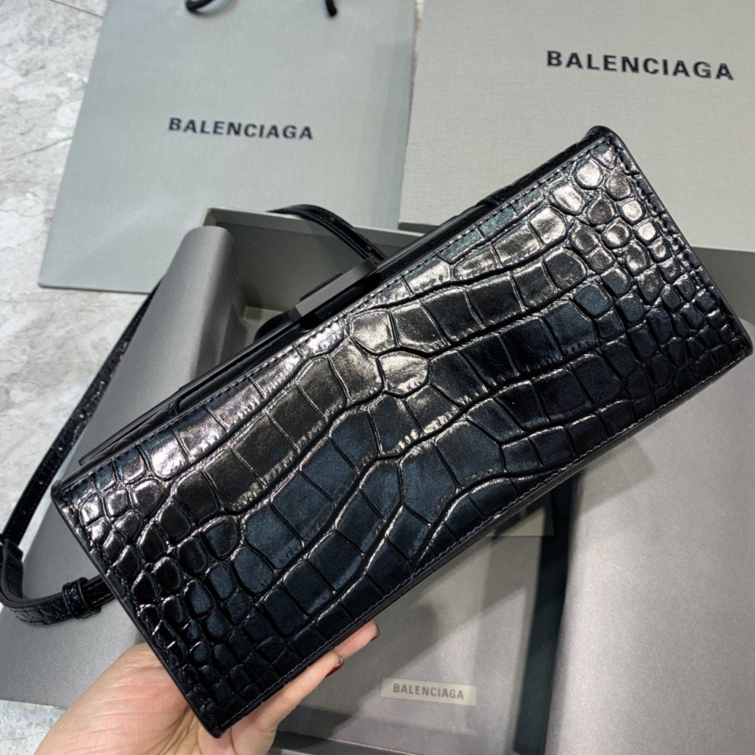 BLN-Ciaga Hourglass Small Handbag In Black, For Women,  Bags 9in/23LO