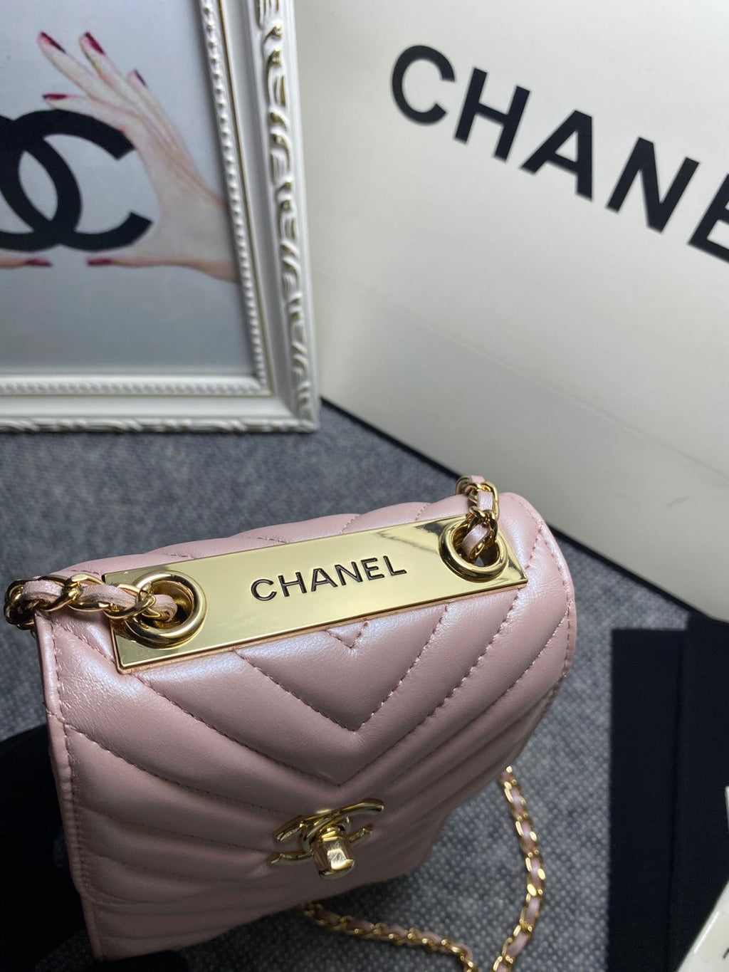 CHL -  Chevron Trendy CHL -  Phone Light Purple Bag For Women 18LO/7in