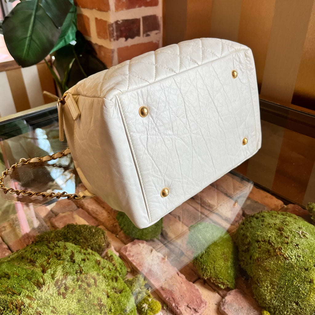 CHL Bowling Bag Quilted Aged Calfskin Satchel Bag
