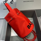 BLN-Ciaga Le Cagole Medium Bucket Bag In Red, For Women,  Bags 11.8in/30LO