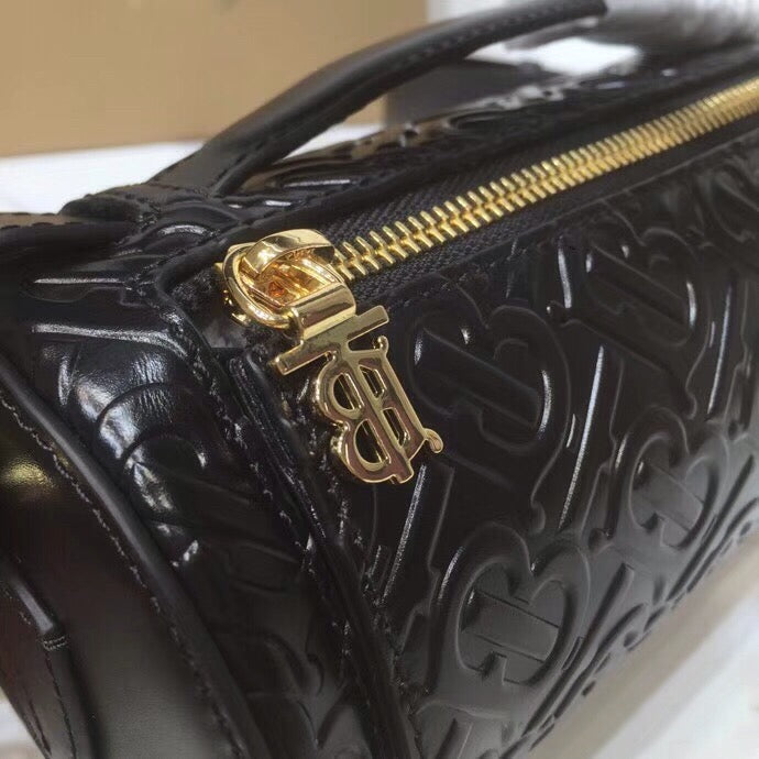 B-Berry - BB  Barrel Monogram Bag Black For Women, Bags 10in/27LO