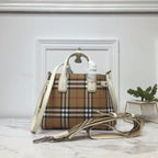 BB Small Banner  Check And Tote White For Women, Women’s Bags 10.5in/26LO