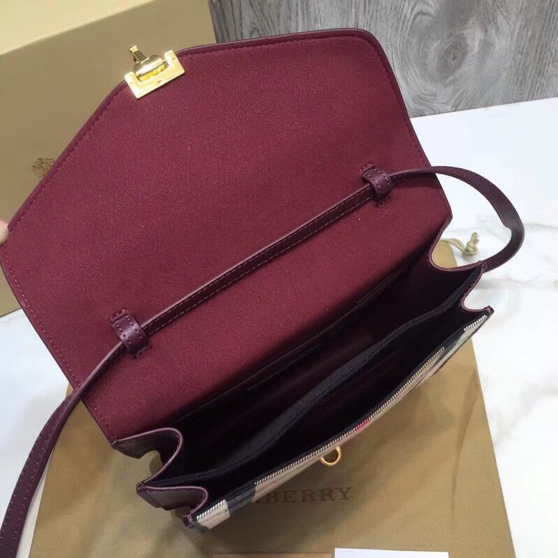 B-Berry - BB  Small  Check And Crossbody Bag Purple For Women, Bags 9in/24LO