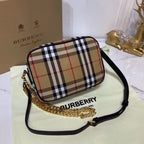 B-Berry - BB   Check Cotton Camera Bag Neutral For Women, Women’s Bags 7.7in/19.5LO