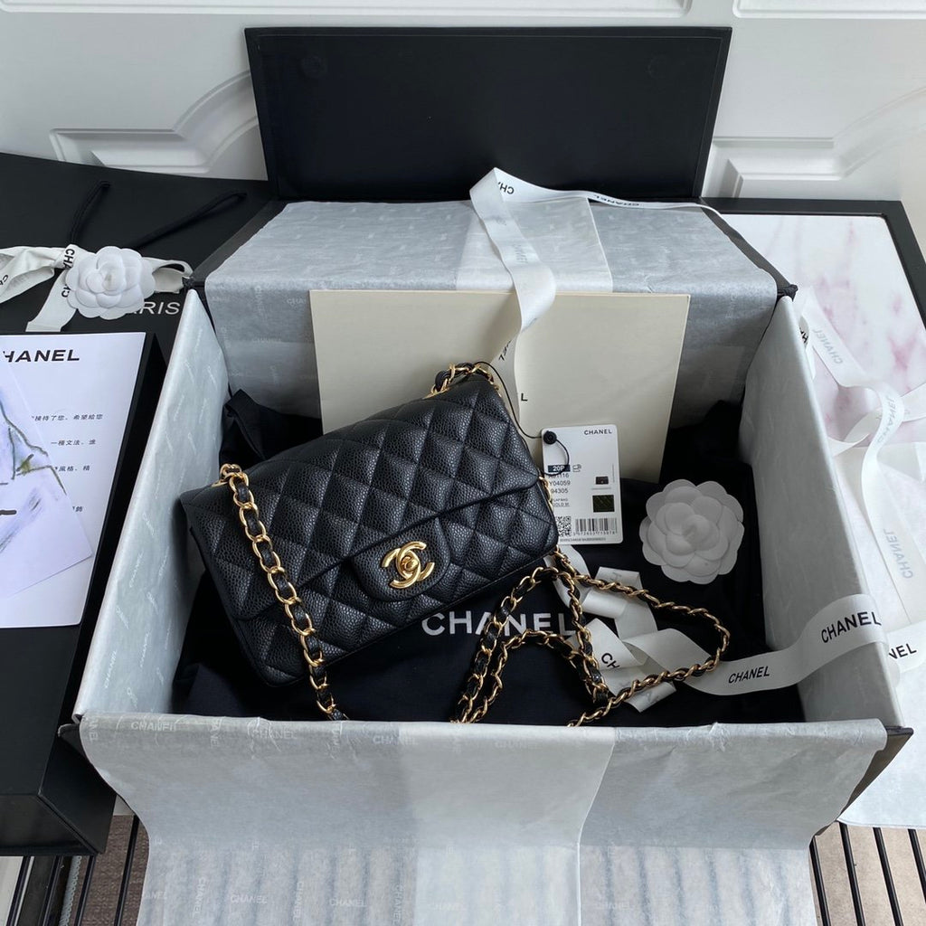 CHL - Mini Classic Handbag Black For Women 6.7in/17LO
