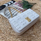 BB Quilted Medium Lola Bag Monogram White For Women, Bags 11in/28LO 80211061