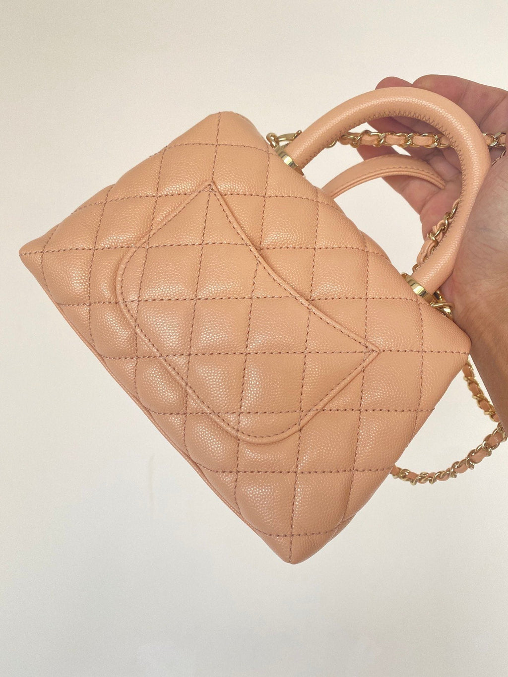 CHL - Mini Flap Bag Top Handle Light Brown For Women 7.5in/19LO