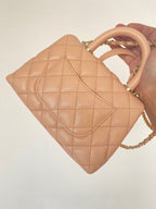CHL - Mini Flap Bag Top Handle Light Brown For Women 7.5in/19LO