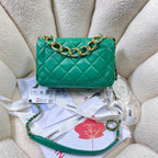 CHL - Large Flap Bag Gold Hardware Green For Women Handbags, Shoulder Bags 9.1in/23LO AS3367