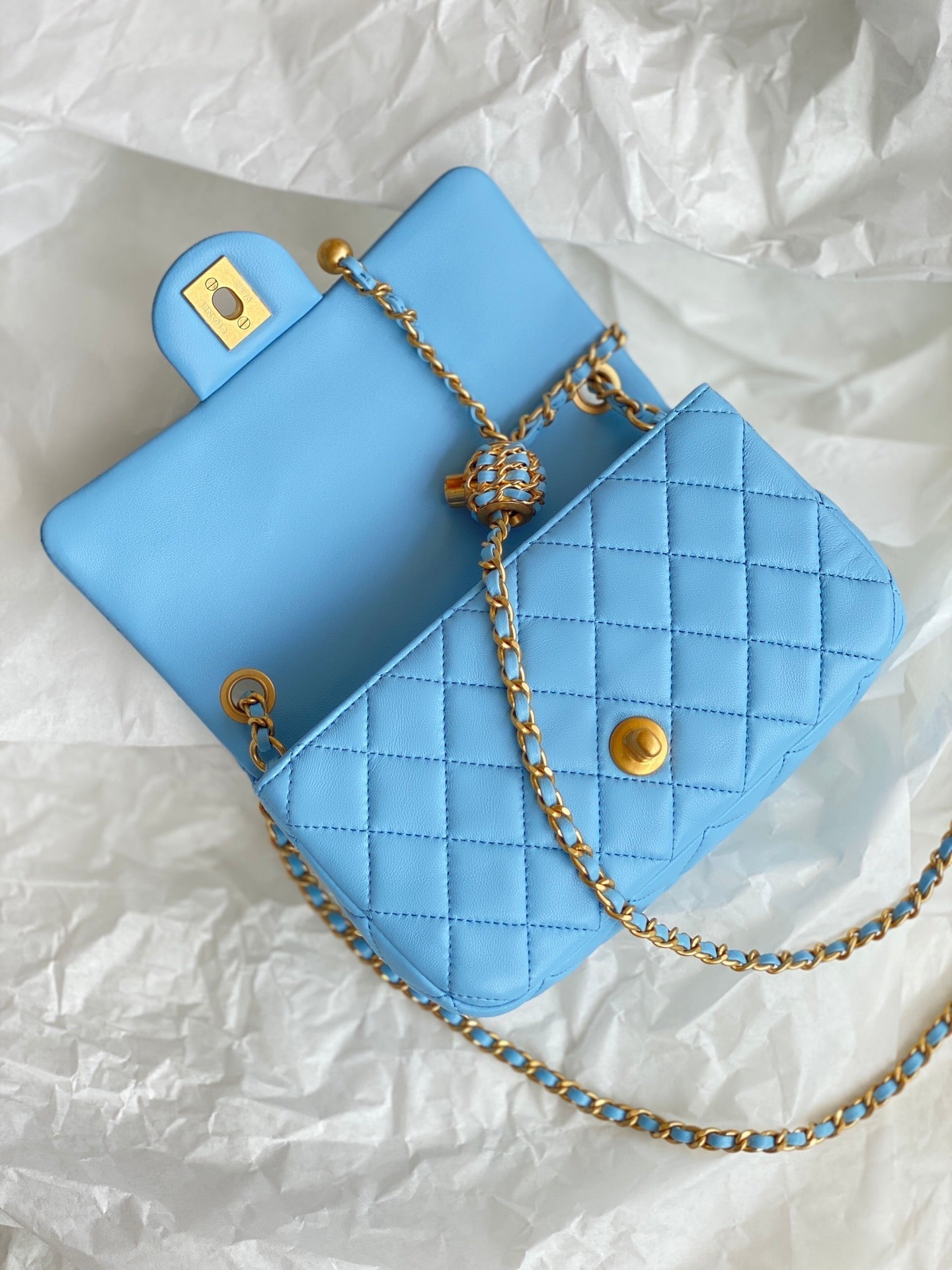 CHL - Mini Flap Bag Blue For Women Bags 7.9in/20LO
