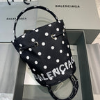 BLN-Ciaga Le Cagole Medium Bucket Bag In Black, For Women,  Bags 11.8in/30LO