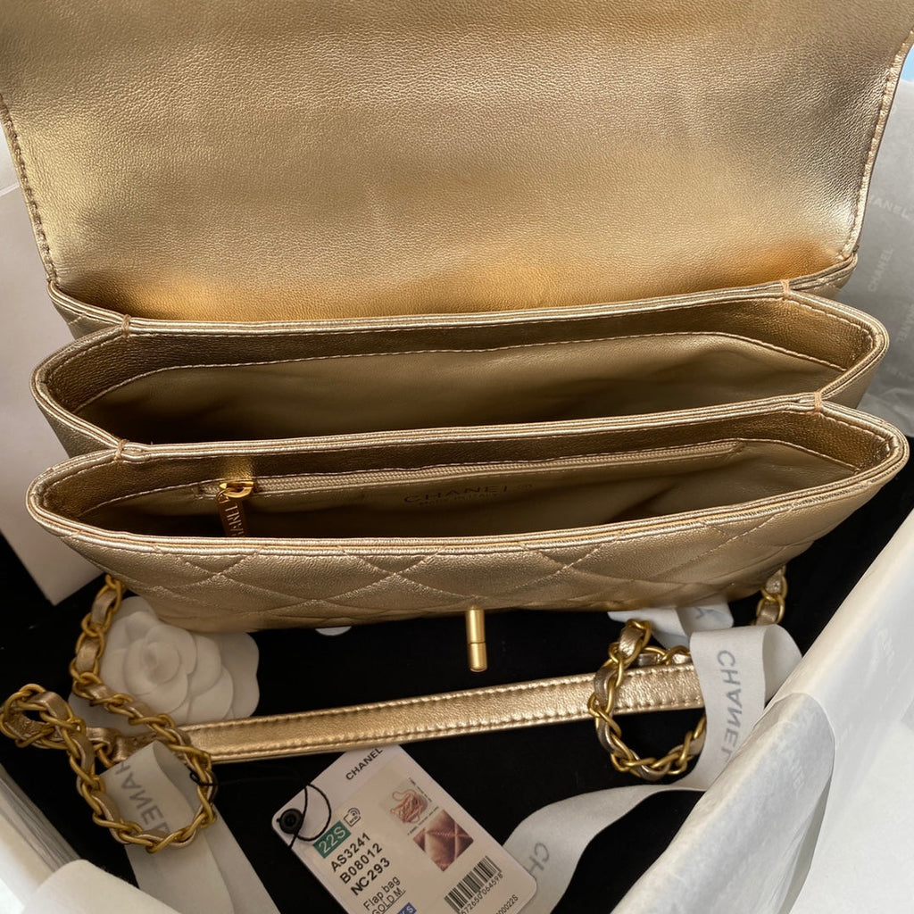 CHL - Flap Bag Small Gold Bag For Women 15LO/6in