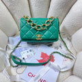 CHL -  Flap Bag Gold Hardware Green For Women Handbags, Shoulder Bags 7.9in/20LO AS3366