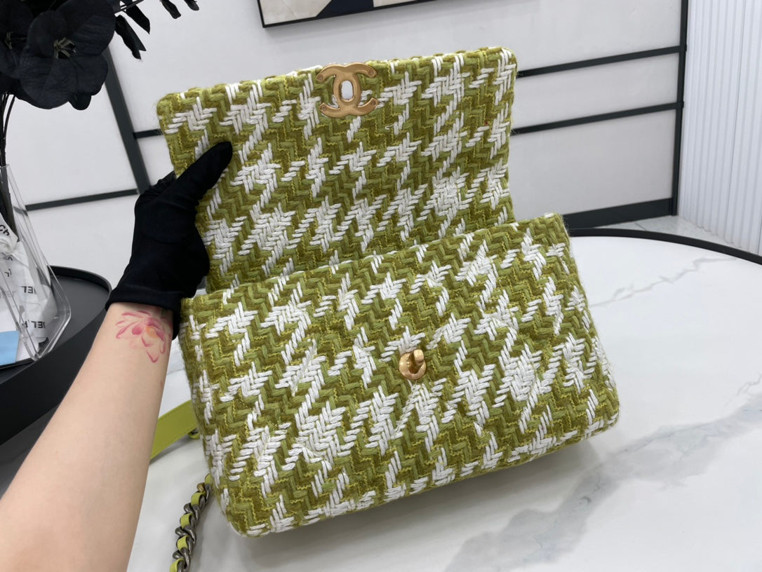 CHL -  19 Large Handbag Gold Hardware Green For Women Handbags, Shoulder Bags 11.8in/30LO