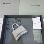 BLN-Ciaga Hourglass Mini Handbag With Chain In Grey, For Women,  Bags 4.7in/12LO