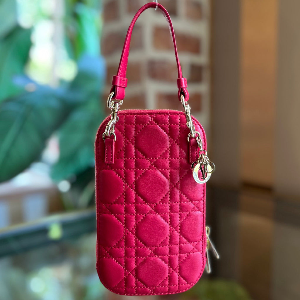 CHRISTIAN DYOR Lady DYOR Call'in DYOR Cannage Lambskin Crossbody Bag