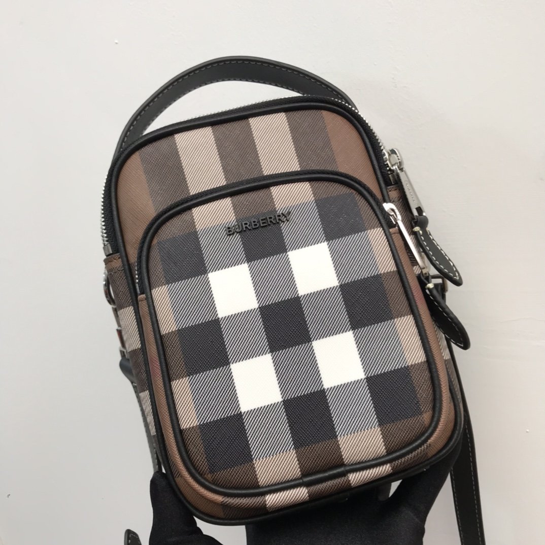 B-Berry - BB  Check And Crossbody Bag For Men, Bags 7.7in/19.5LO 80491181