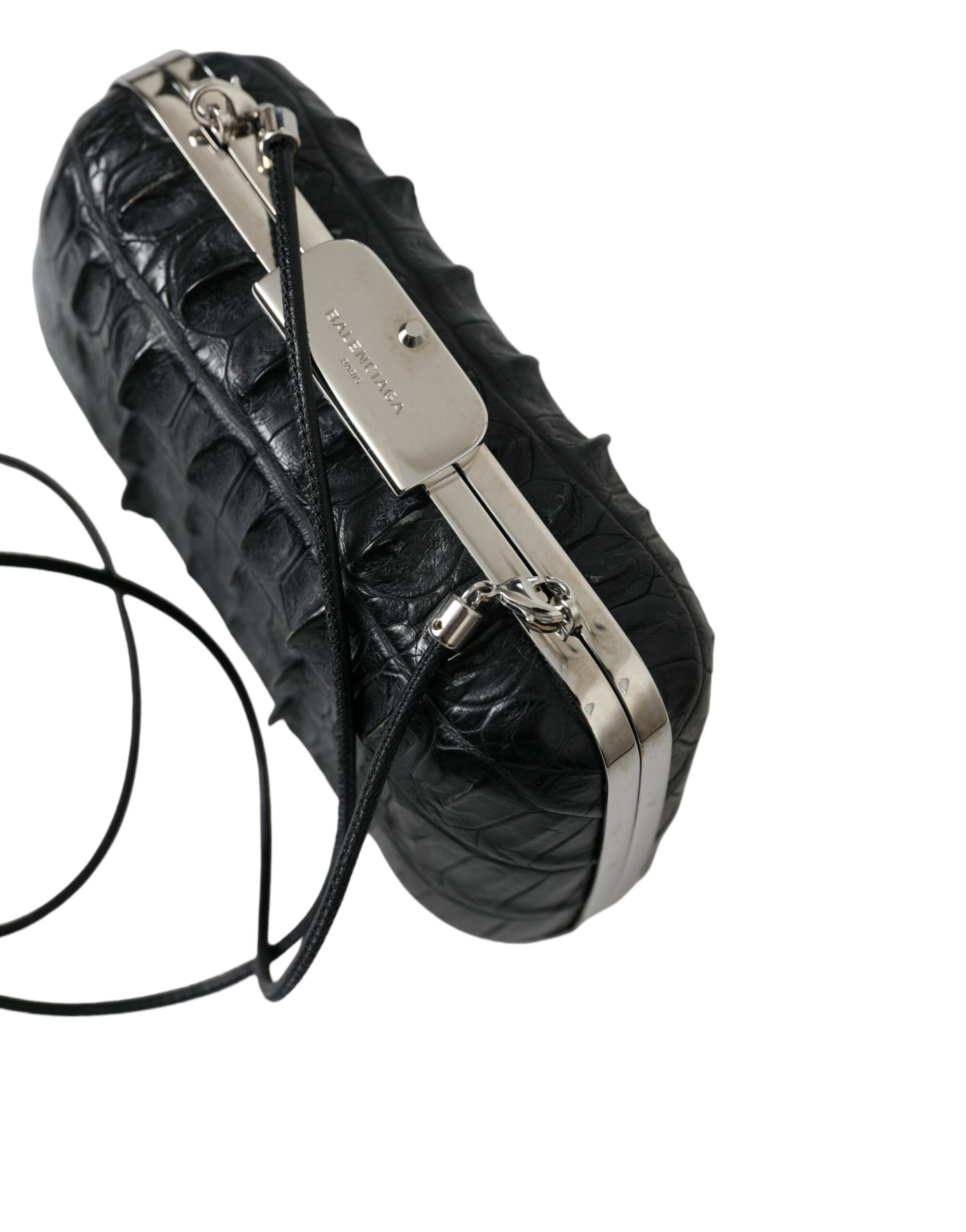 Blnciaga Elegant Crocodile Leather Evening Women's Clutch